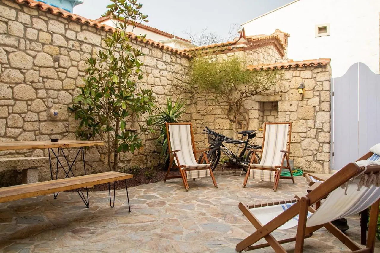 Marvelous Stonehouse With Backyard And Fireplace In Alacati Cesme Apartment